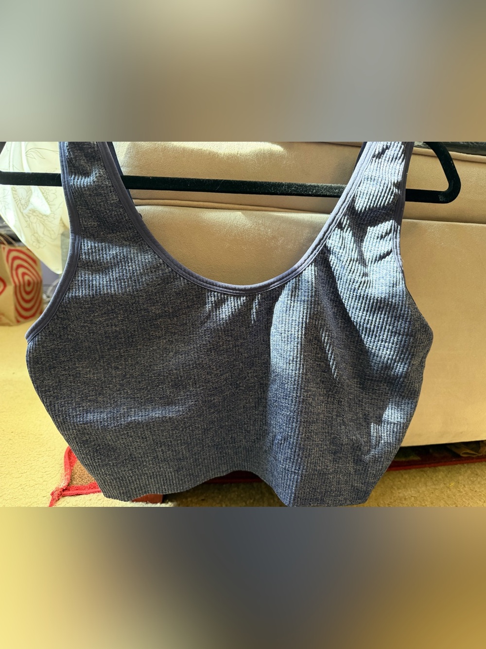 Cacique Heathered Navy Scoop Neck Tank